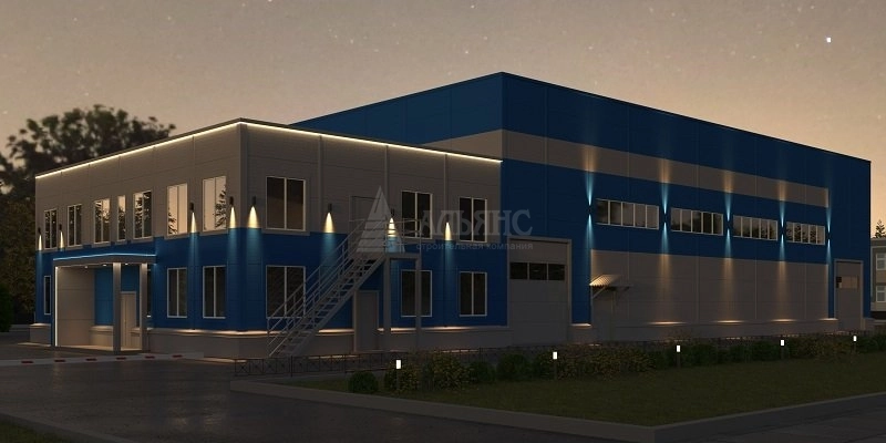 3D визуализация Производственное здание из сэндвич-панелей  - фото 5