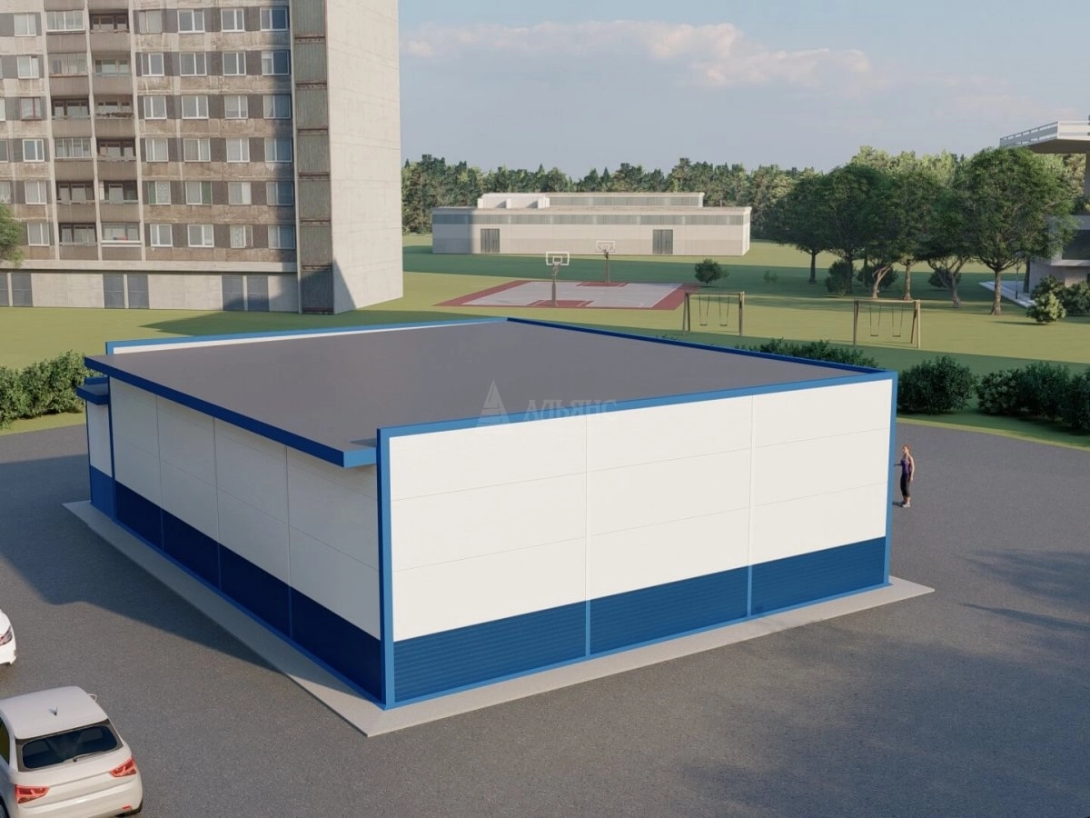 3D визуализация Магазин из сэндвич-панелей - фото 4