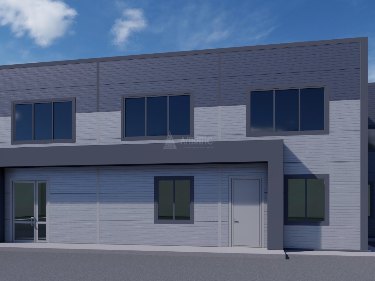 3D визуализация Производственный цех из сэндвич панелей - фото 4