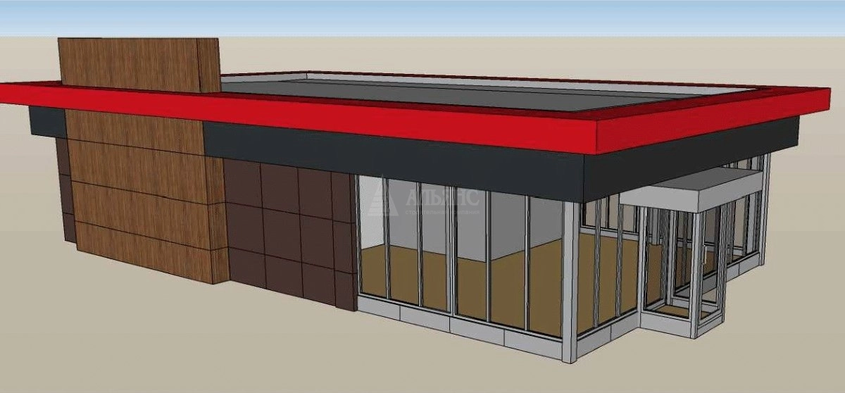 3D визуализация Кафе из сэндвич-панелей - фото 3