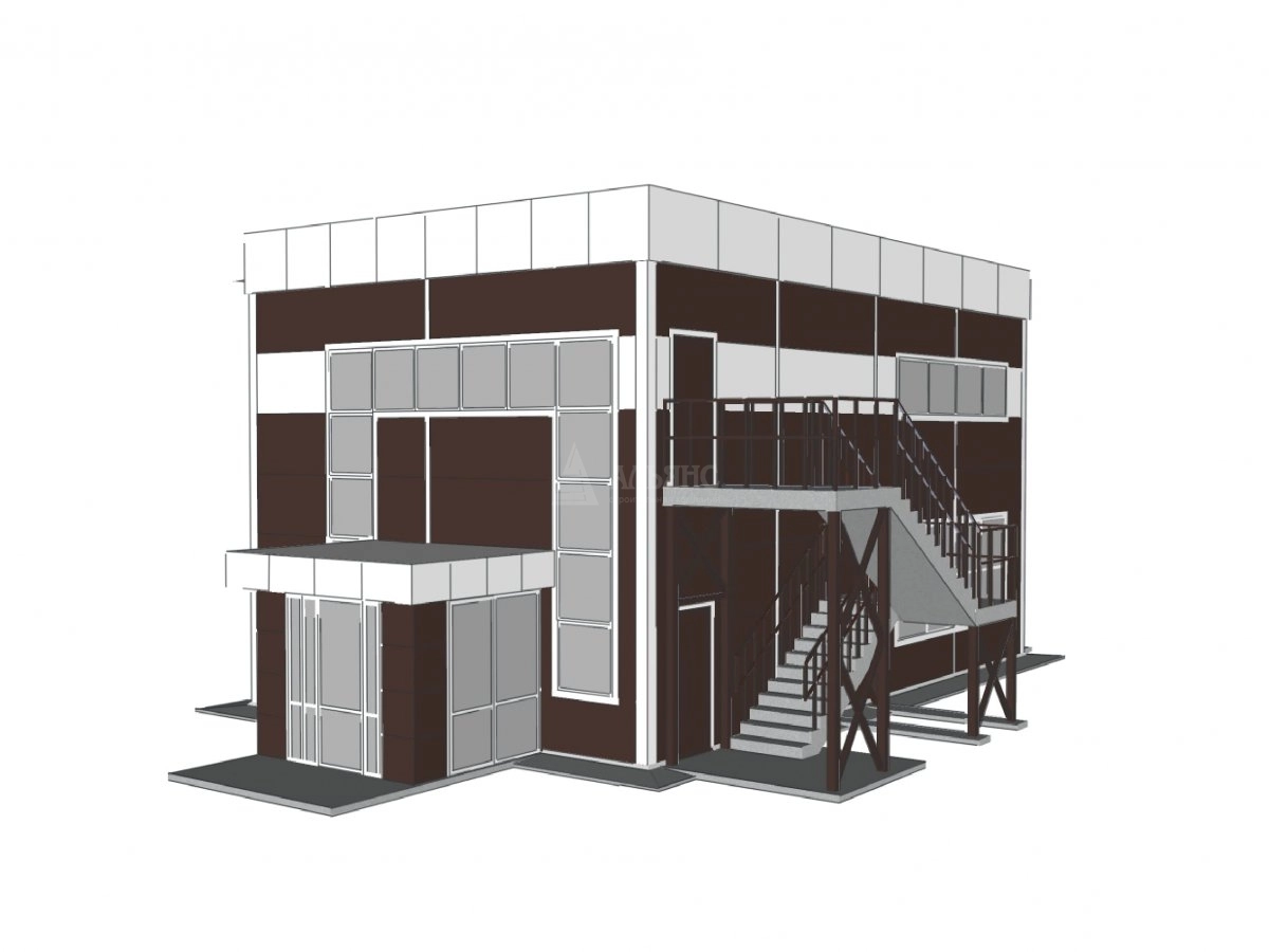 3D визуализация АБК из сэндвич-панелей - фото 5