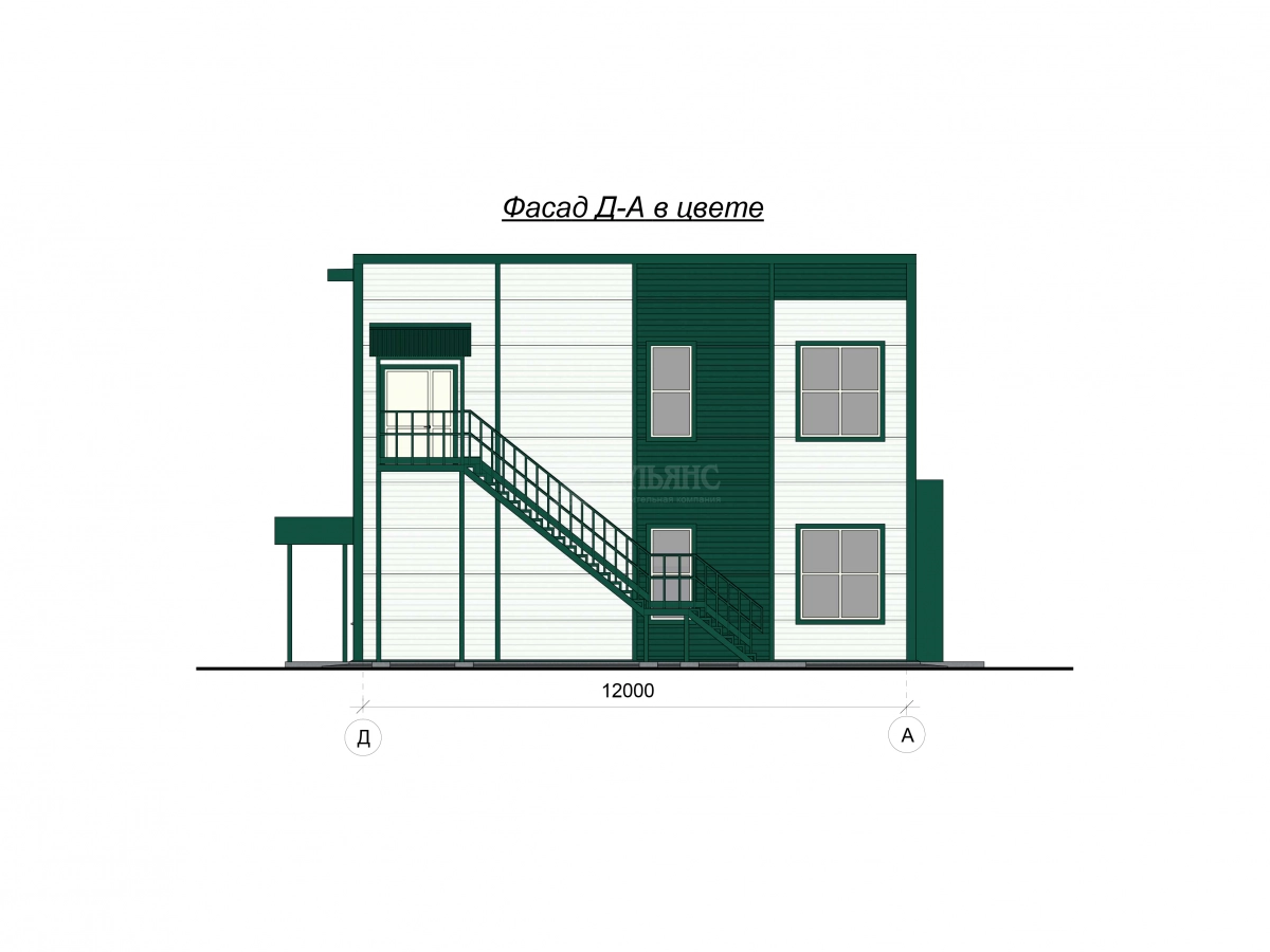 Планировка Здание АБК из сэндвич-панелей -  фото 2