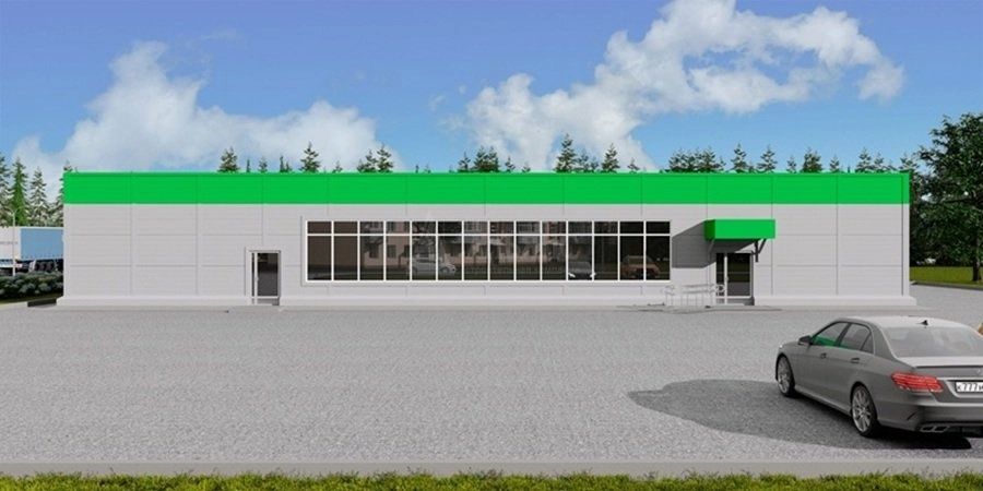 3D визуализация Магазин из сэндвич-панелей - фото 1