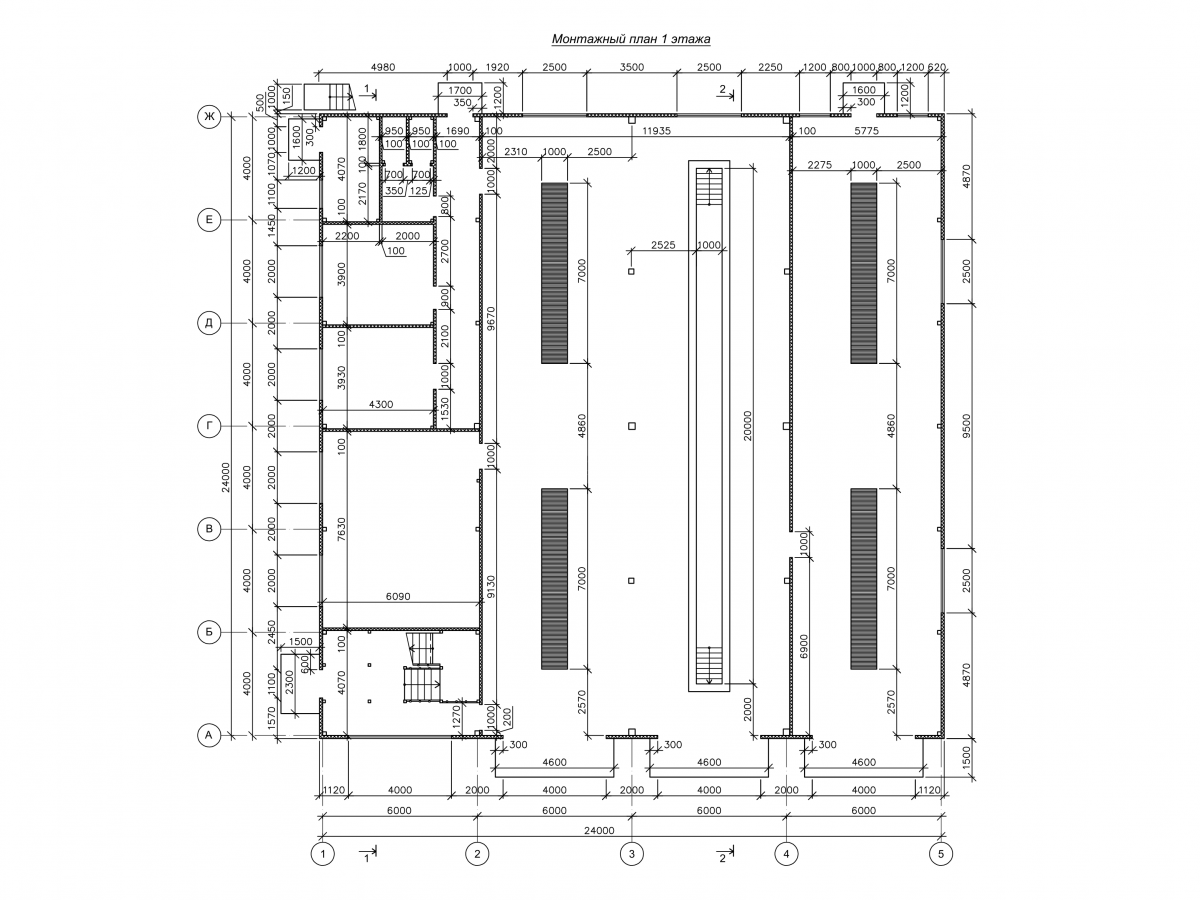 Планировка СТО с АБК из сэндвич-панелей -  фото 4