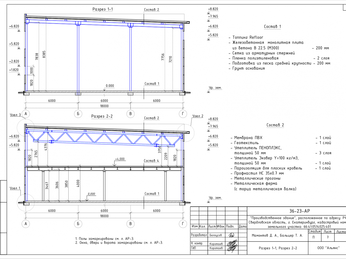 Планировка Цех с АБК из сэндвич-панелей -  фото 5