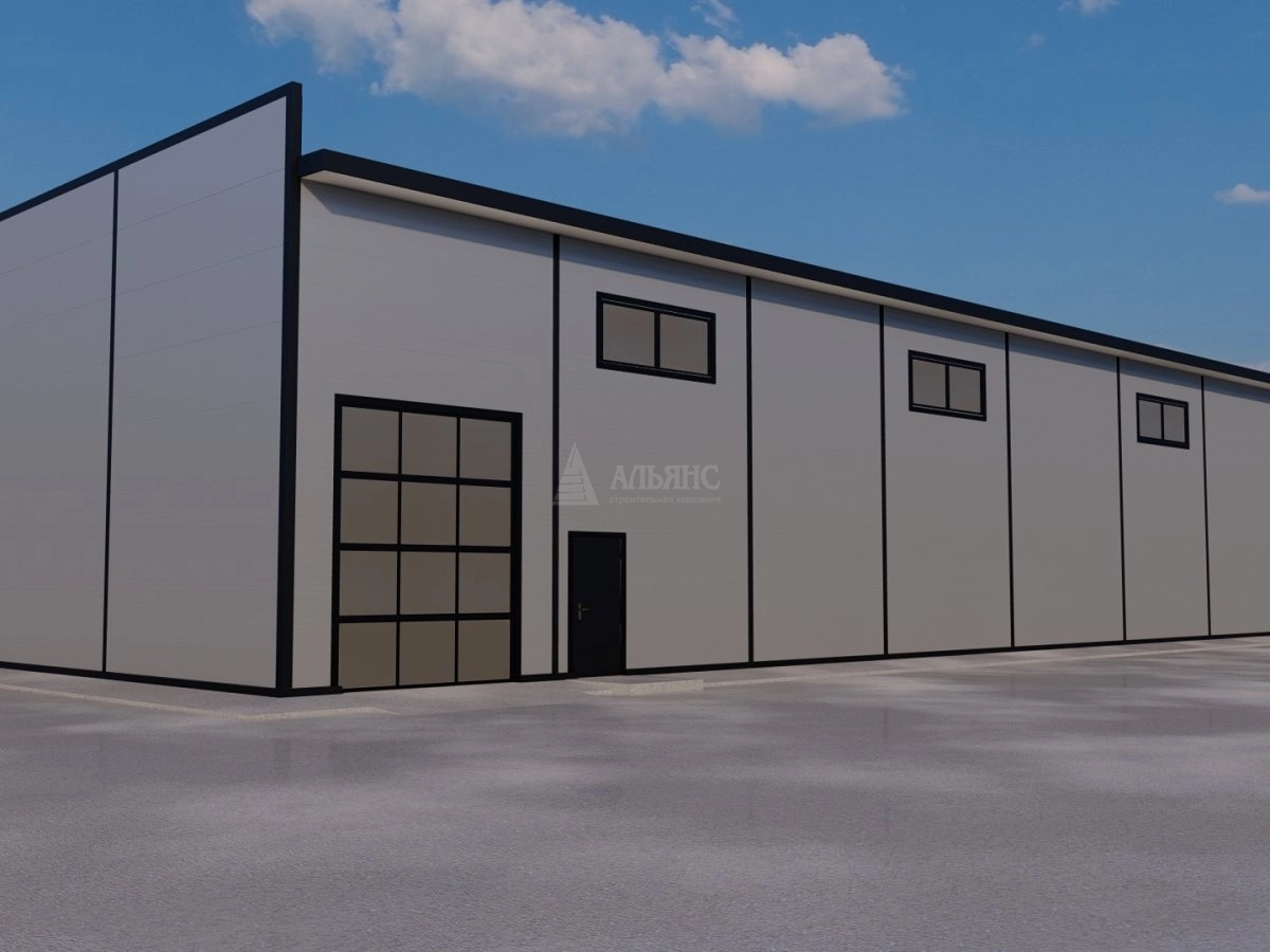 3D визуализация Проект СТО из сэндвич-панелей - фото 8