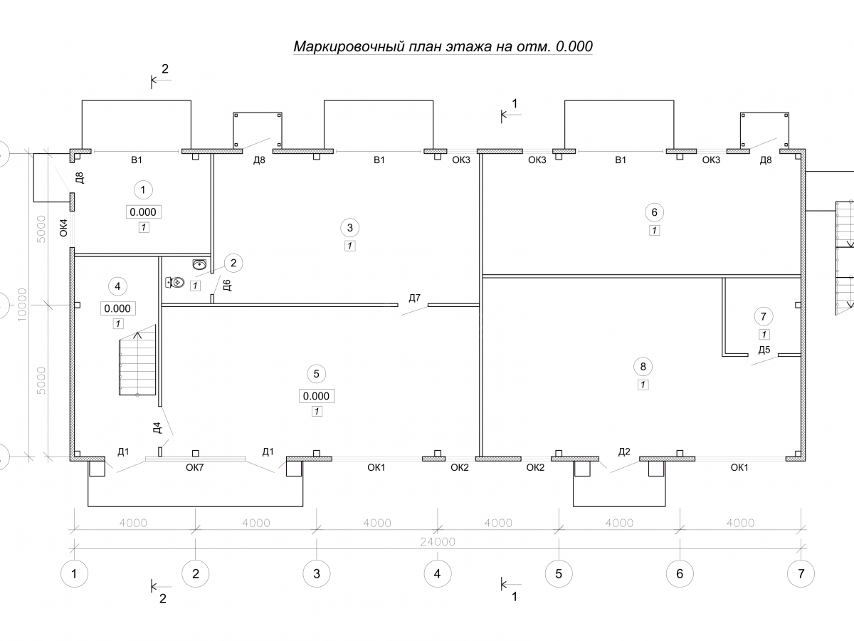 Планировка Офис из сэндвич-панелей -  фото 1