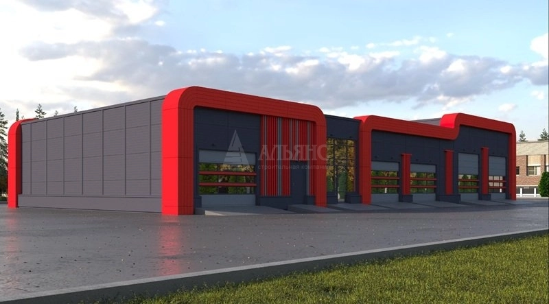 3D визуализация Автомойка из сэндвич-панелей - фото 3