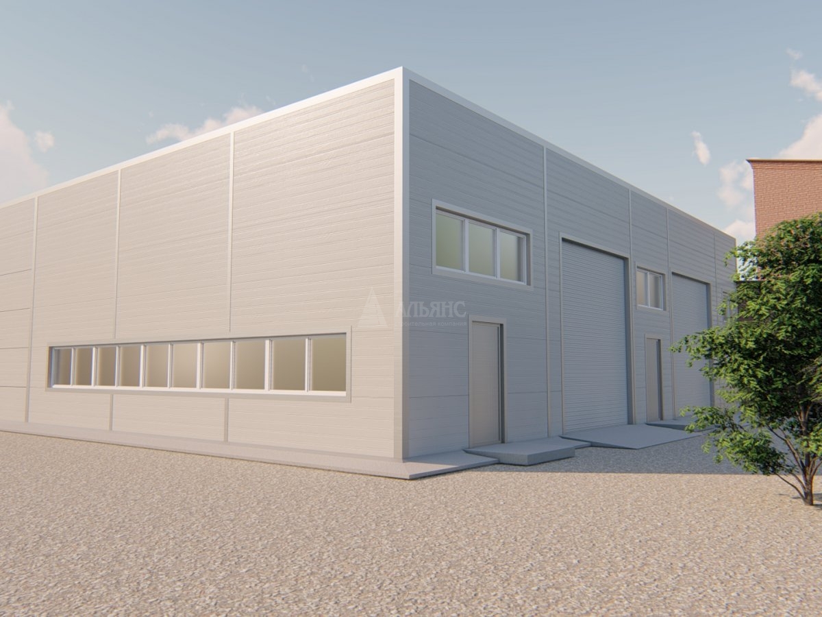 3D визуализация Гаражный бокс из сэндвич панелей - фото 5