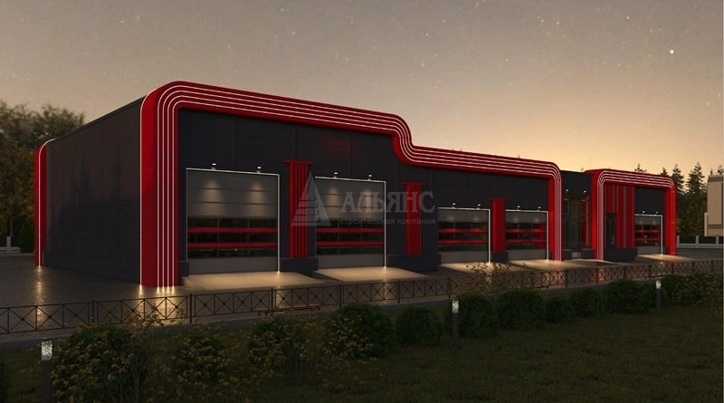 3D визуализация Автомойка из сэндвич-панелей - фото 6