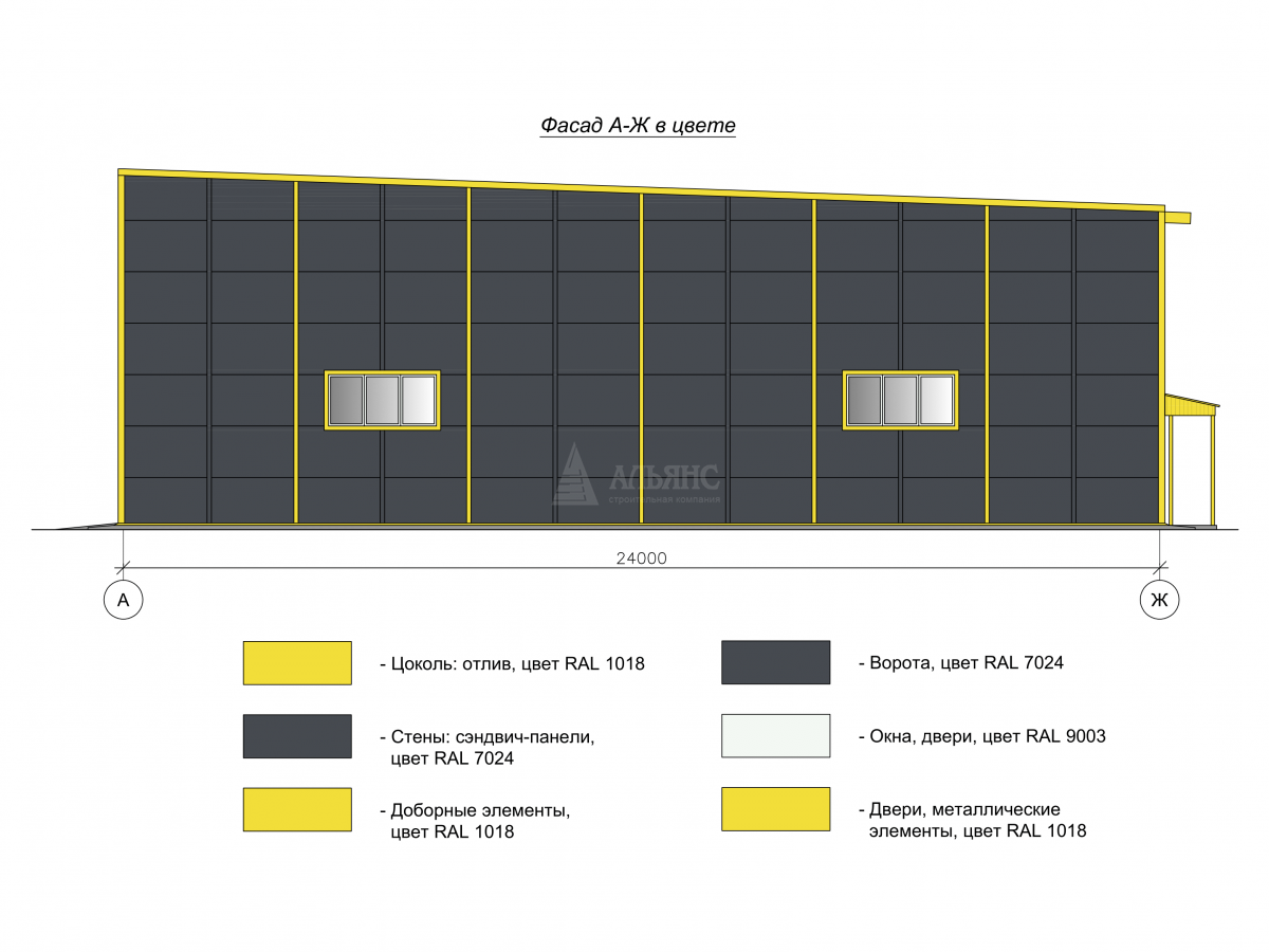 3D визуализация СТО с АБК из сэндвич-панелей - фото 13