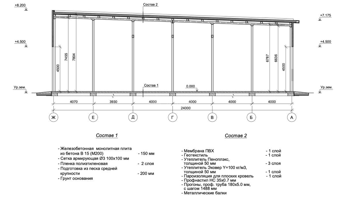 Планировка Ремонтно-механическая мастерская из сэндвич-панелей -  фото 4